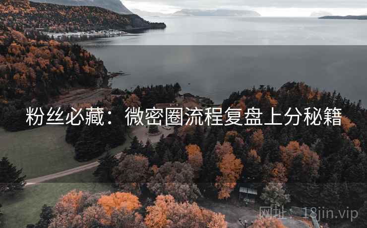 粉丝必藏：微密圈流程复盘上分秘籍