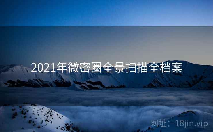 2021年微密圈全景扫描全档案