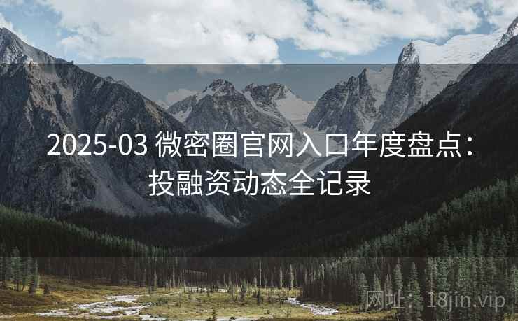 2025-03 微密圈官网入口年度盘点：投融资动态全记录