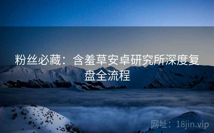 粉丝必藏：含羞草安卓研究所深度复盘全流程