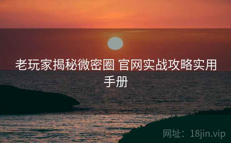 老玩家揭秘微密圈 官网实战攻略实用手册
